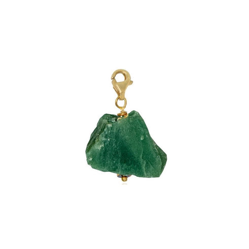 GREEN AVENTURINE CLIP ON GOLD